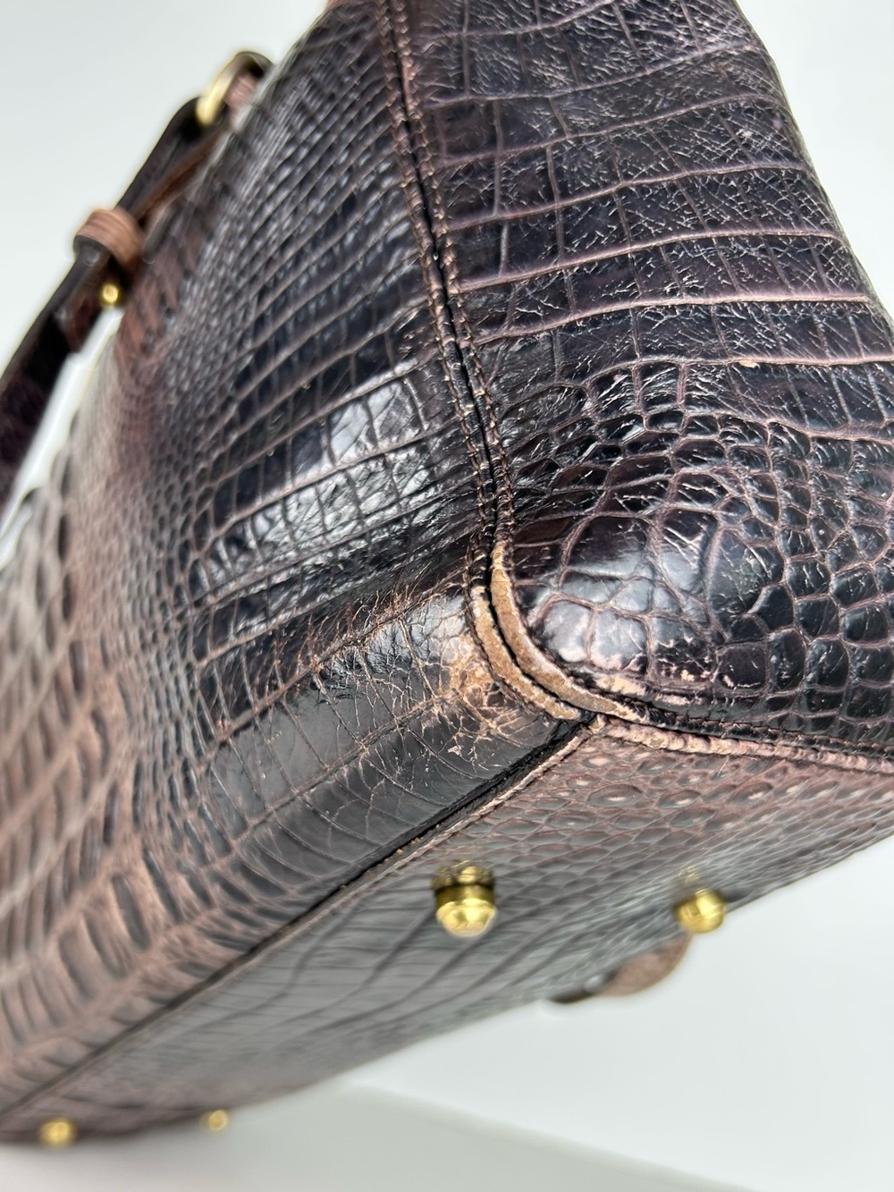 Brahmin Medium Asher Tote Toasted Barley Melbourne Brown Tan Leather Bag Purse - Picture 10 of 16